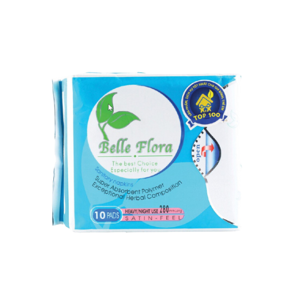 BĂNG VỆ SINH BELLE FLORA BAN ĐÊM MẶT LƯỚI (GIÁ ĐÃ BAO GỒM VAT)